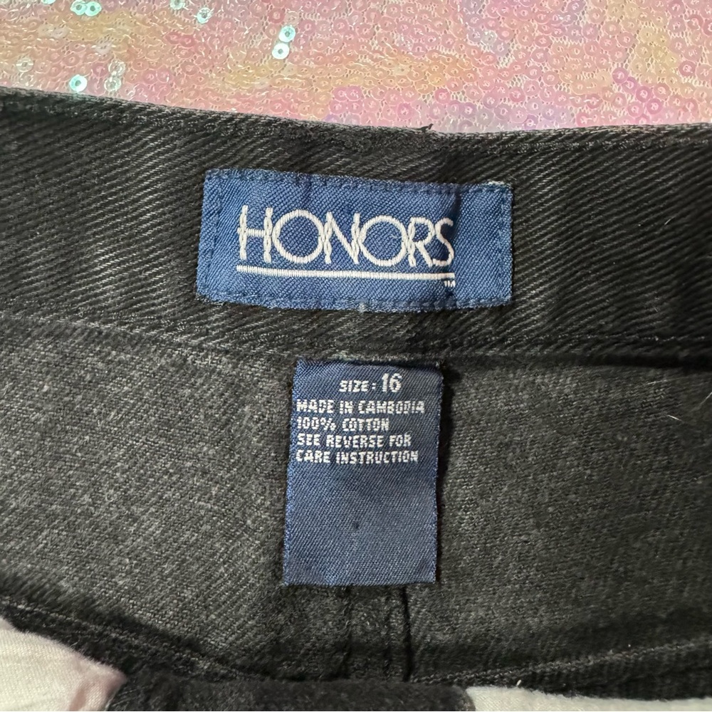 Honors Black Denim High-Waisted Mom Shorts ★彡 - Picture 4 of 6